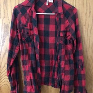 Red and black plaid shirt